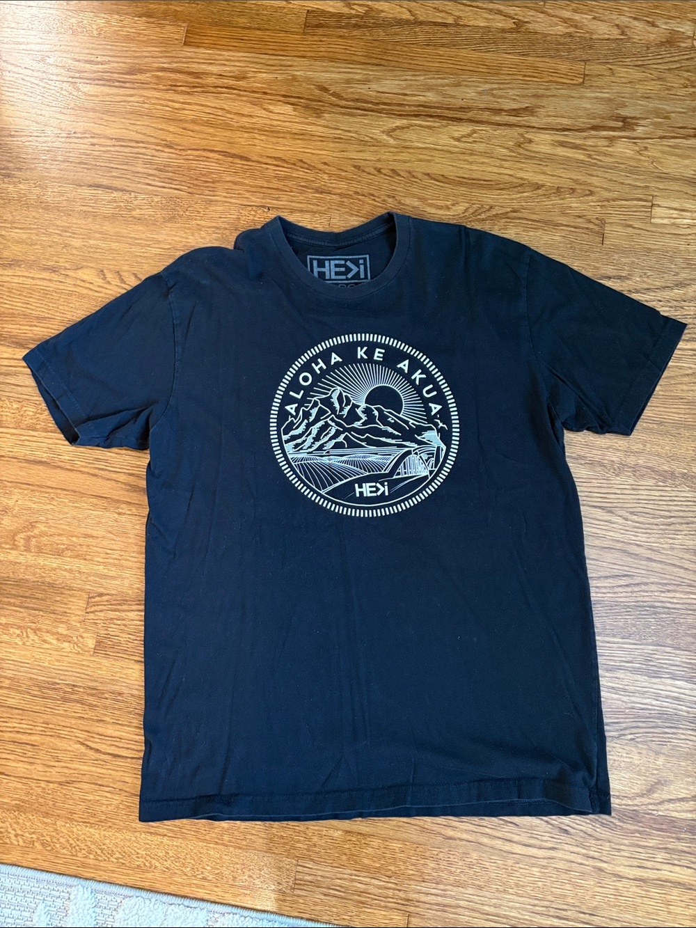 He>I Black Graphic Crew Neck T-Shirt